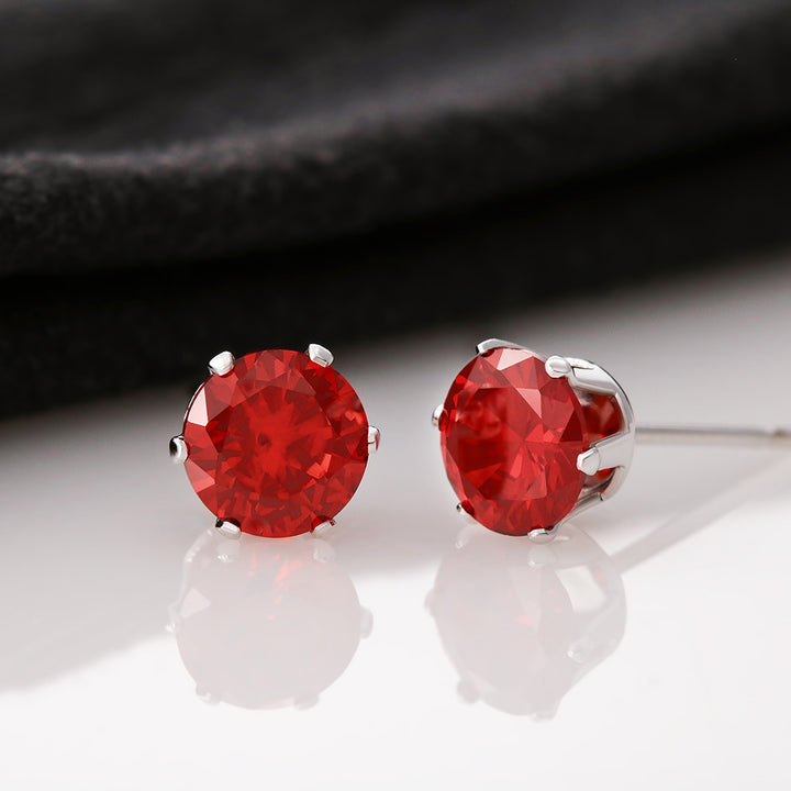 Passion Red Zirconia Earrings
