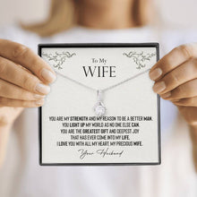 Load image into Gallery viewer, &quot;To My Wife&quot; - You Are My Strength - Luxury Ribbon Necklace Gift Set
